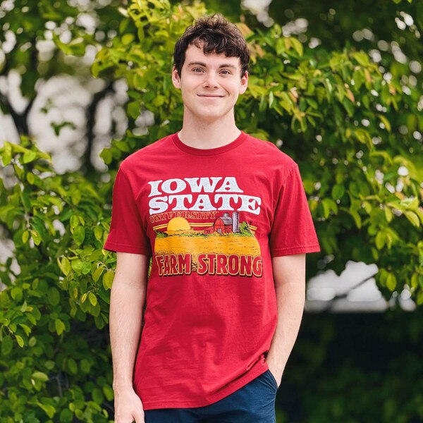 College House Iowa State Cardinal Farmstrong Sunrise ISF26 Short Sleeve T-Shirt